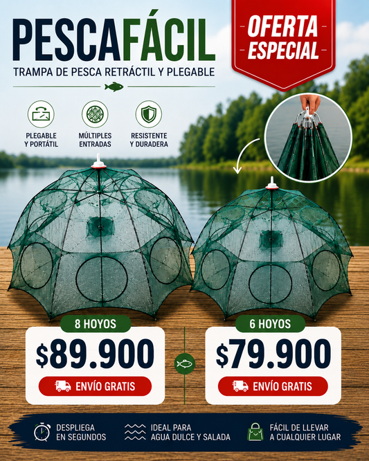 PescaFácil™ - Trampa de pesca retráctil y plegable