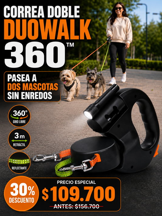 Correa doble DuoWalk 360™ con linterna